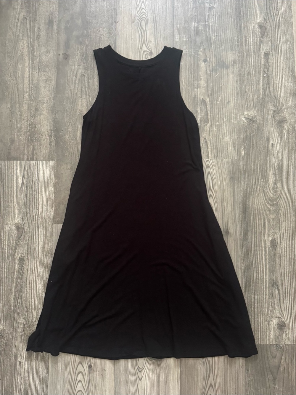 Time and Tru Black Sleeveless Midi Shift Dress